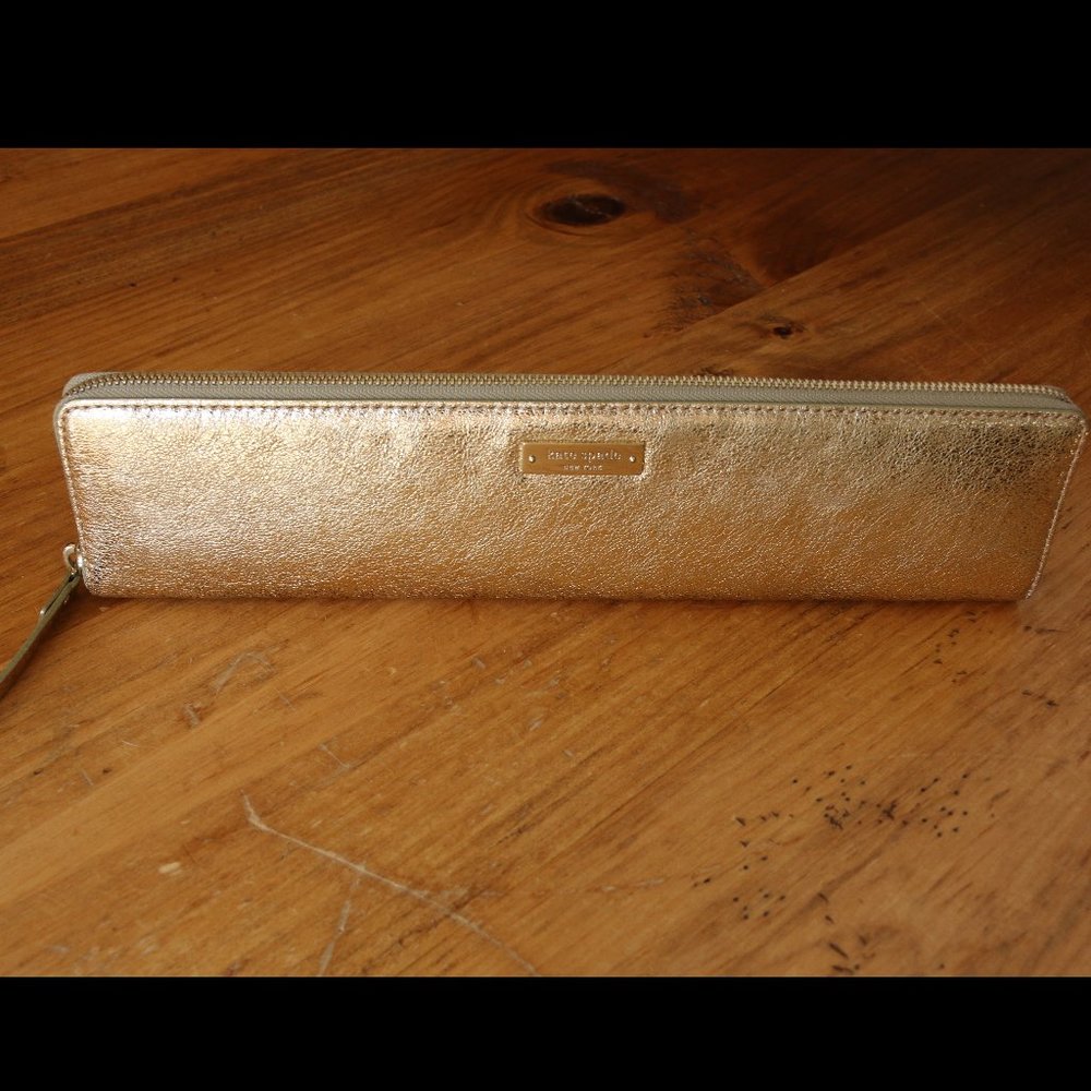 Kate Spade Lella Evening Clutch in Gold Rare